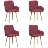 vidaXL Trpezarijske stolice 4 kom. Tkanina Vinska crvena - boja crnog vina 4 | shoptok.hr
