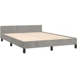  Okvir za krevet s uzglavljem svjetlosivi 140x190 cm baršunasti | shoptok.hr