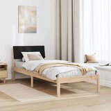  Okvir kreveta Smeđa i crna 75 x 190 cm Masivna borovina | shoptok.hr