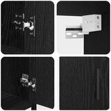 vidaXL Komplet pohištva za kopalnico 3 pcs Črni hrast 65 x 33 x 60 cm | Shoptok.si