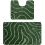RugsX Kopalniške preproge Dvodelni kopalniški set preproga SUPREME WAVES, v 60x100 cm Zelena | Shoptok.si