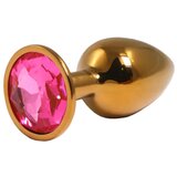  mali zlatni analni dildo sa roze dijamantom Cene