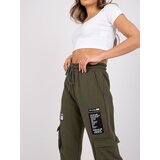 RUE PARIS Sweatpants-RV-DR-7461.03-khaki | Shoptok.si