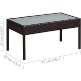  Vrtna sedežna garnitura z blazinami 5-delna poli ratan rjava, (20680806) | Shoptok.si