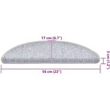 vidaXL Prostirke za stepenice 30 kom svjetlosive 56x17x3 cm | shoptok.hr