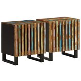 The Living Store Nočna omarica 2 kosa 40x34x46 cm trden predelan les - Nočna Omarica, (21433670) Cene
