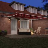  Skrovita tenda narančasta i smeđa 450 × 350 cm Tkanina i čelik | shoptok.hr
