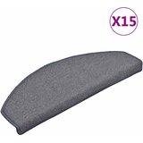  Prostirke za stepenice 15 kom 65x24x4 cm svijetlo sive i plave poluokrugle velike | shoptok.hr