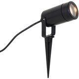 QAZQA Spike spot črna nastavljiva IP44 - Solo Eco | Shoptok.si
