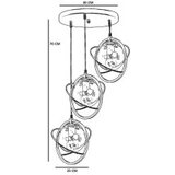 Opviq nepal 3 Lü tepsili siyah beyaz Camlı Sarkıt blackwhite chandelier | Eponuda.com