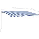  Tenda na ručno uvlačenje 400 x 350 cm plavo-bijela | shoptok.hr
