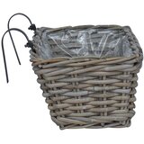  Viseća Košara za Saksije 2 pcs Siva 48 x 22 x 15 cm Lacak Ratan | shoptok.hr