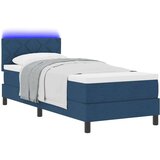 Box Postelja z vzmetnico z vzmetnico Modra 80 x 200 cm blago, (5000128673) | Shoptok.si