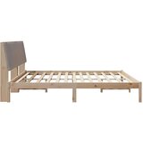  Okvir za krevet s uzglavljem Smeđa 200 x 200 cm tkanina | shoptok.hr