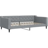 vidaXL Dnevna postelja z vzmetnico svetlo siva 100x200 cm blago | Shoptok.si