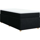 vidaXL Box spring postelja z vzmetnico črna 90x200 cm blago | Shoptok.si
