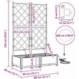  Vrtna saksija 2 pcs Svijetlo siva 80 x 40 x 126 cm Plastika | shoptok.hr