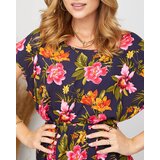 Resti Women's summer navy blue dress with colorful flowers - Clothing | Shoptok.si