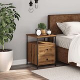 vidaXL Noćni ormarić Artisan hrast 34x35,5x50 cm izrađeno drvo | shoptok.hr