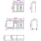  Kuhinjska jedinica PORTO 5 pcs Hrast artisan Konstruirano drvo | shoptok.hr