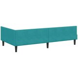 vidaXL Kotni posteljni okvir z vzglavjem Turkizna 90 x 190 cm | Shoptok.si