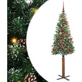 vidaXL Mršavo božićno drvce s 300 LED svjetlima Zelena i bijela 180 cm | shoptok.hr