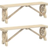  The Living Store Vrtna klop 2 kosa trden les jelke - Vrtna Klop, (21459726) | Shoptok.si