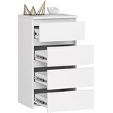 AKORD Cl4 Komoda, 4 Predali, Bela, (5000332395) | Shoptok.si