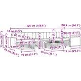  Set vanjskih sofa 8 kom. Prirodna i svjetlosiva | shoptok.hr