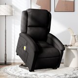 Maison Chic Električni masažni naslanjač - Relax naslanjač s funkcijo vstajanja črn, (22042509) | Shoptok.si