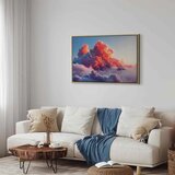  Slika - Twilight Spectacle: Clouds in Shades of Pink and Violet 120x80 U prirodnom drvenom okviru | shoptok.hr