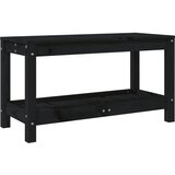  The Living Store Vrtna klop črna 82,5x35x45 cm trdna borovina - Vrtna Klop, (21445426) | Shoptok.si