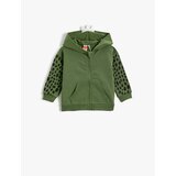 Koton Dinosaur Themed Applique Detailed Zippered Sweatshirt with Printed Pocket | Shoptok.si