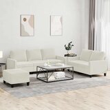  3-dijelni set sofa s jastucima krem baršunasti | shoptok.hr