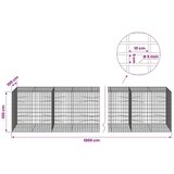  Gabion s žicom debljine 5 mm i mrežom 5x10 cm 1000x100x100 cm - 100 cm 100 cm 1000 cm | shoptok.hr