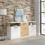 Mömax komoda woy, bela, barva hrasta | Shoptok.si