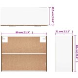 Viseći Viseča omarica rjavi hrast 80x31x60 cm konstruiran les, (20601093) | Shoptok.si