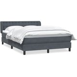 vidaXL Boxspring - Krevet s oprugama i madracem tamnosivi 160x210 cm baršunasti - Tamno siva 160 x 210 cm gumbi Cijene
