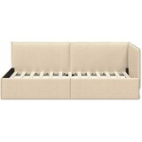  Kutni okvir kreveta s uzglavljem Krema 100 x 200 cm tkanina | shoptok.hr