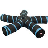  Mačji tunel 5-smjerni crno-plavi 25 cm poliester | shoptok.hr