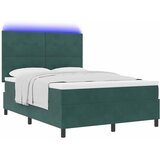  LED Box Spring Krevet Tamnozelena 140 x 200 cm Baršun | shoptok.hr
