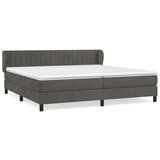  s oprugama i madracem tamnosivi 200x200 cm baršunasti | shoptok.hr