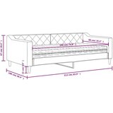 vidaXL Dnevna postelja z vzmetnico temno siva 90x190 cm blag | Shoptok.si