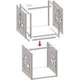  Stalak za drva crni 40x40x40 cm hladno valjani čelik | shoptok.hr