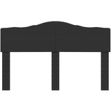 vidaXL Vzglavje z vzglavjem Črna Orehovina 160 cm Konstruiran les | Shoptok.si
