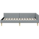  Kutni okvir kreveta Svijetlo siva 90 x 190 cm tkanina | shoptok.hr