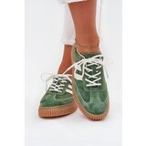 Boto Women Suede Sneakers On Platform Green Venera | Shoptok.si