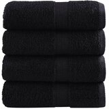 vidaXL Premium ručnici za pranje SOLUND 4 kom. crni 30x30 cm 600 g/m² - Crna 30 x 30 cm 4 | shoptok.hr