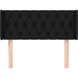  Vzglavje z ušesi črno 93x16x78/88 cm blago, (20736741) | Shoptok.si