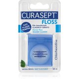 Curasept Dental Floss Waxed Classic voskasta zobna nitka z metinim okusom z antibakterijskim dodatkom 50 m | Shoptok.si
